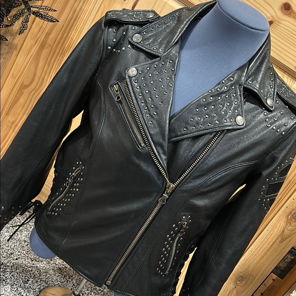 Harley-Davidson Black Studded Leather Jacket